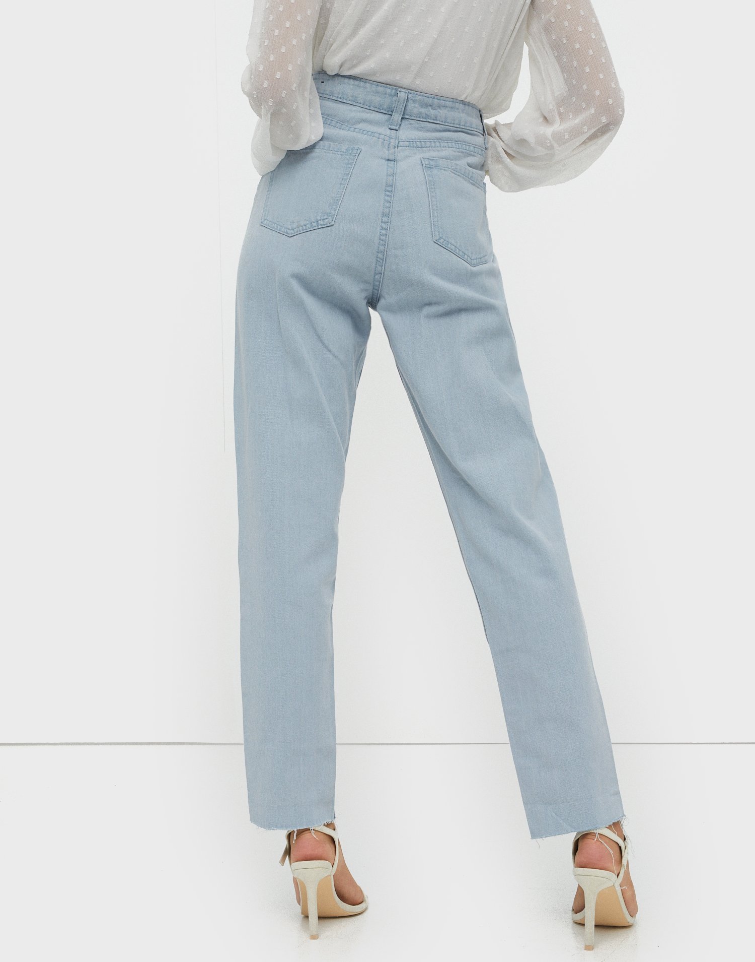 Riot High Waisted Plain Mom Jeans