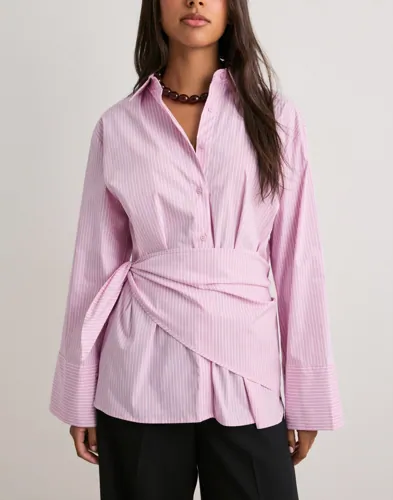 NEO NOIR Dita Scarf Stripe Shirt skjortor dam – bild 3