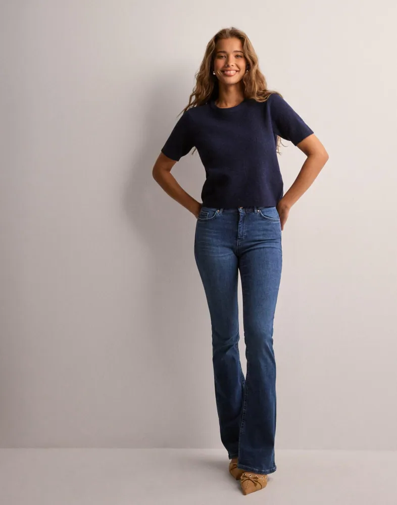 Onlblush Mid Fl Stayblue Dnm Dark Blue Denim