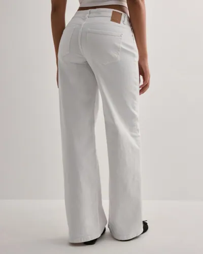 Pieces - Hvid - Pcselma Lw Wide Jeans Od Noos Bc
