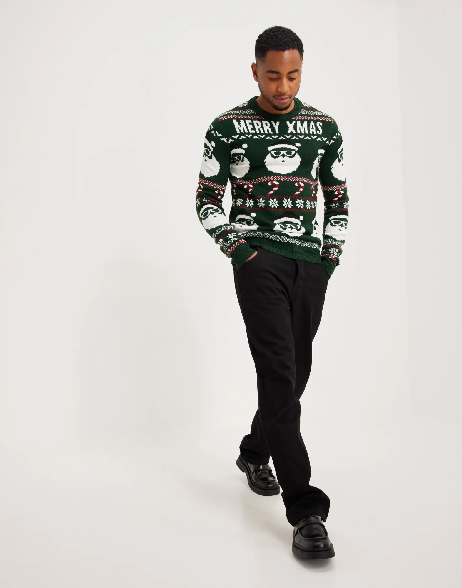 ONSXMAS SANTA JAQ REG CREW KNIT 399