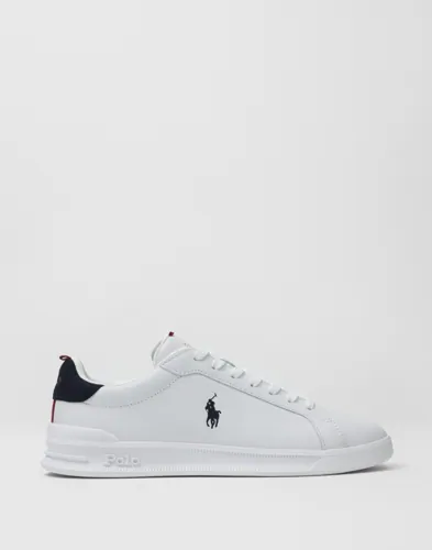 Polo Ralph Lauren Court II vit skinnsneaker med snörning
