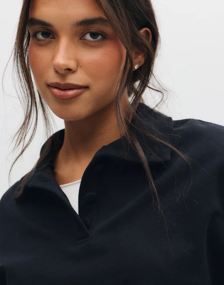 Nelly Waist Focus Button Sweat tröjor dam – bild 3
