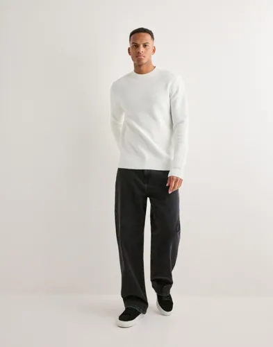 Selected Men Slhdane Ls Knit Structure Crew Neck Stickade tröjor herr – bild 2