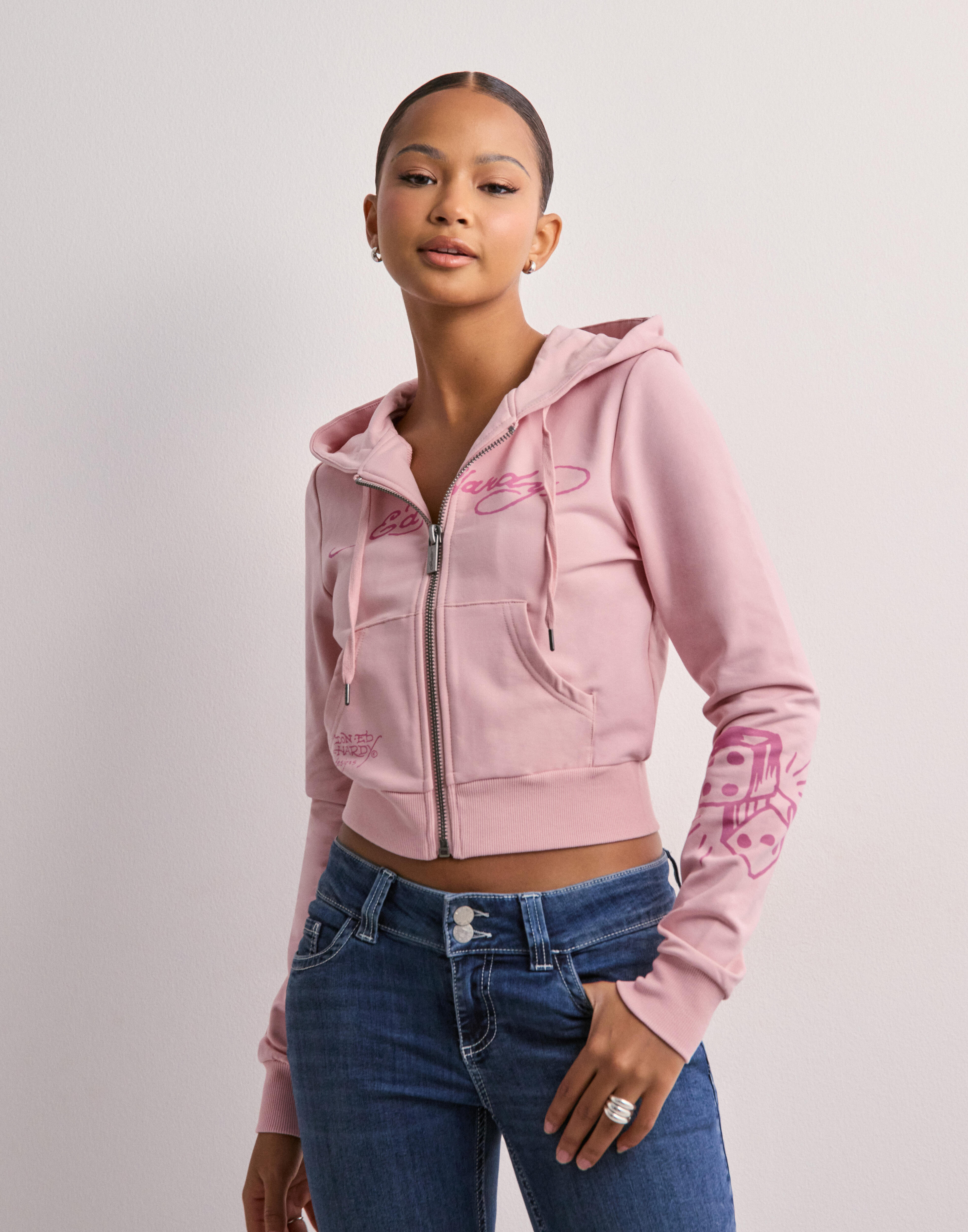 Buy Ed Hardy Eagle-Till-Death Cropped Zip Thru Hoody - *NY