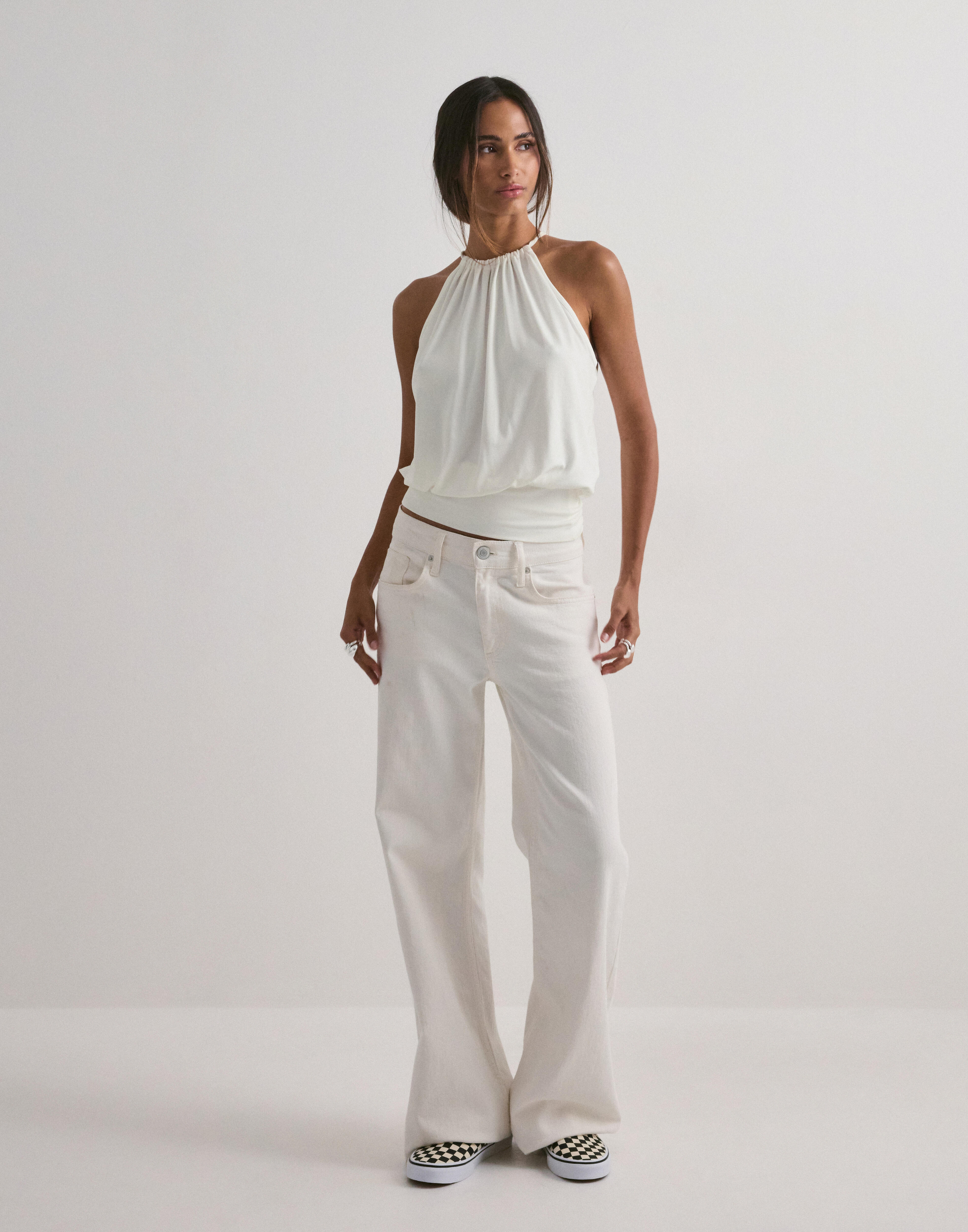 Buy Nelly Soft Drape Tie Back Top - White | Nelly.com