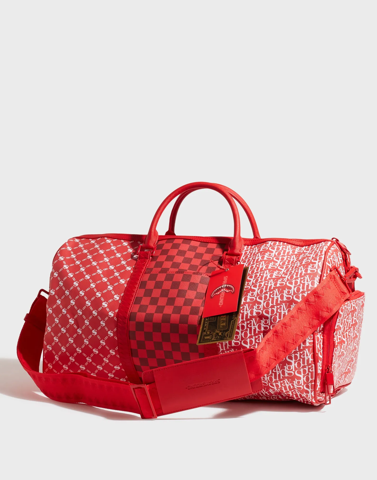 TRI SPLIT RED DUFFLE