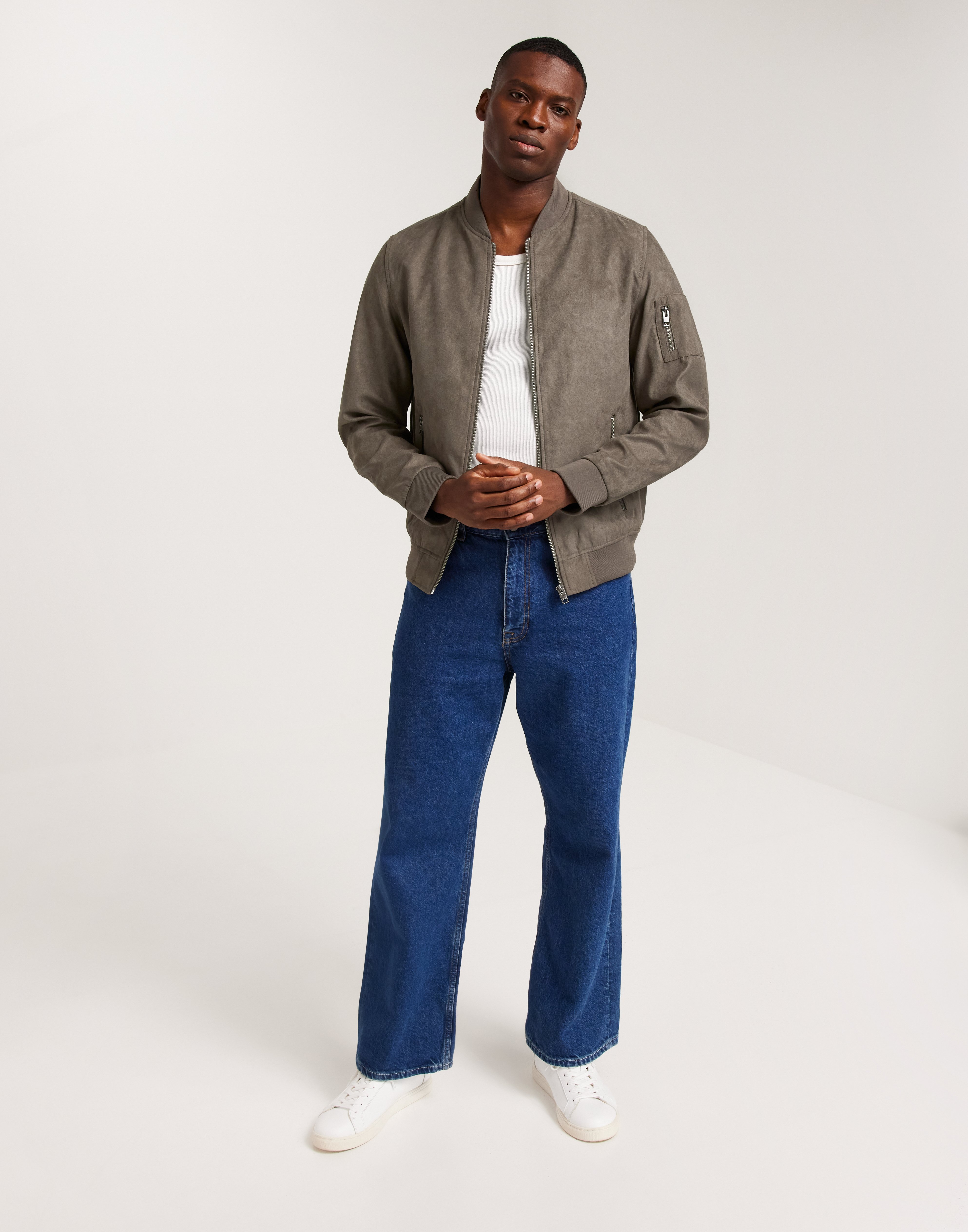 yilon COTTON LACE SUÈDE OP JACKET New Zara Suede Goat Leather Jacket S M L Brown 5129/501 bomber