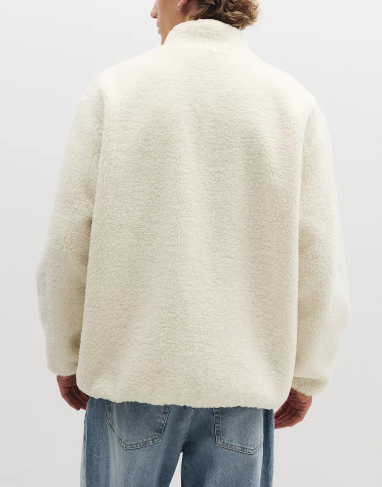 LEVIS ® Campo Sherpa Jacket Oatmeal Fleecejackor herr – bild 3