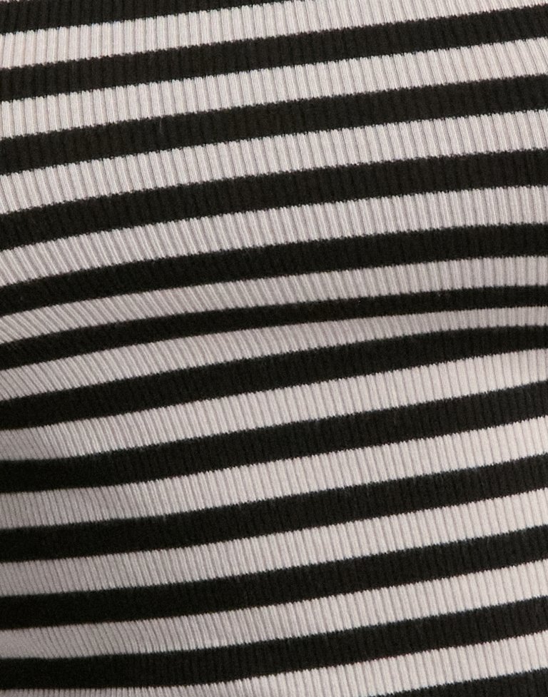 Only - Ternet/Stribet - Onlbelia S/L Crop Top Jrs Noos