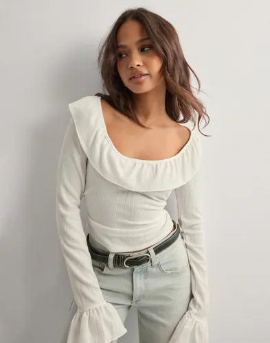 Nelly Stunning Frill Blouse Top blusar dam – bild 2