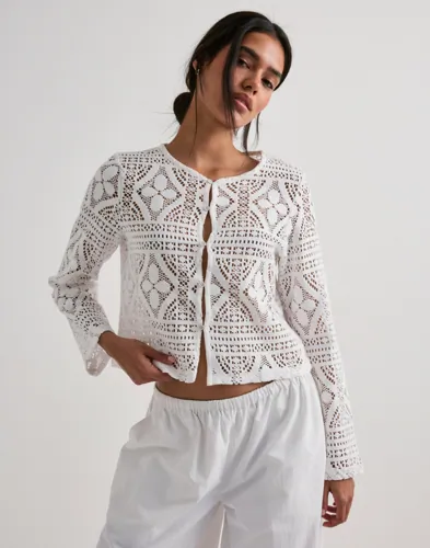 Pieces - Hvid - Pcbonnie Ls Cardigan Jrs