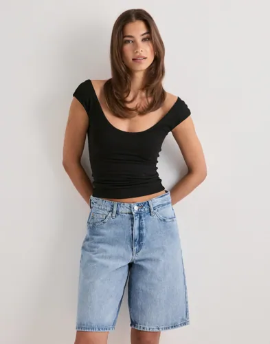 Only - Sininen - Onlsonny Hw Wide Dnm Shorts NAS843
