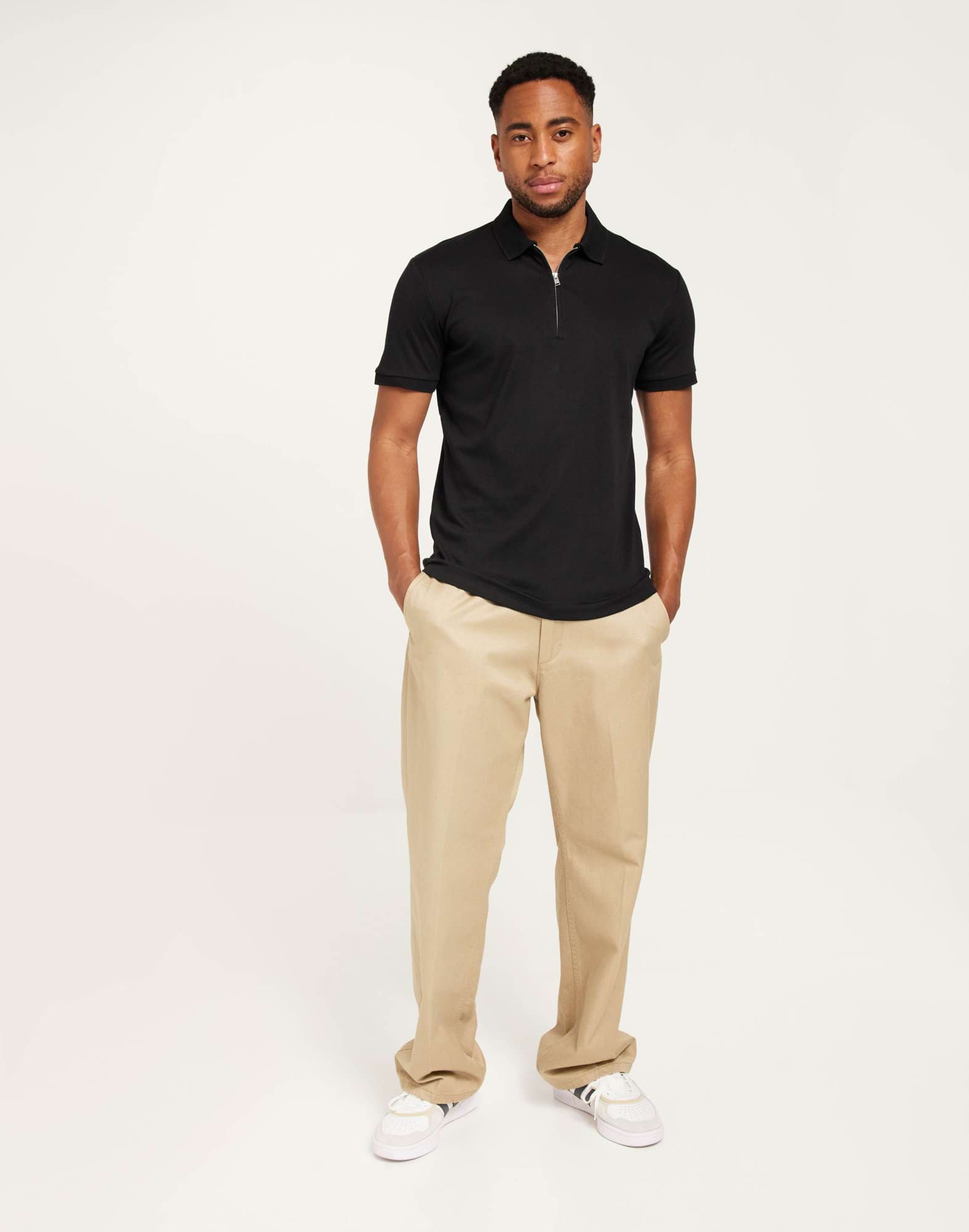 SLHFAVE ZIP SS POLO NOOS