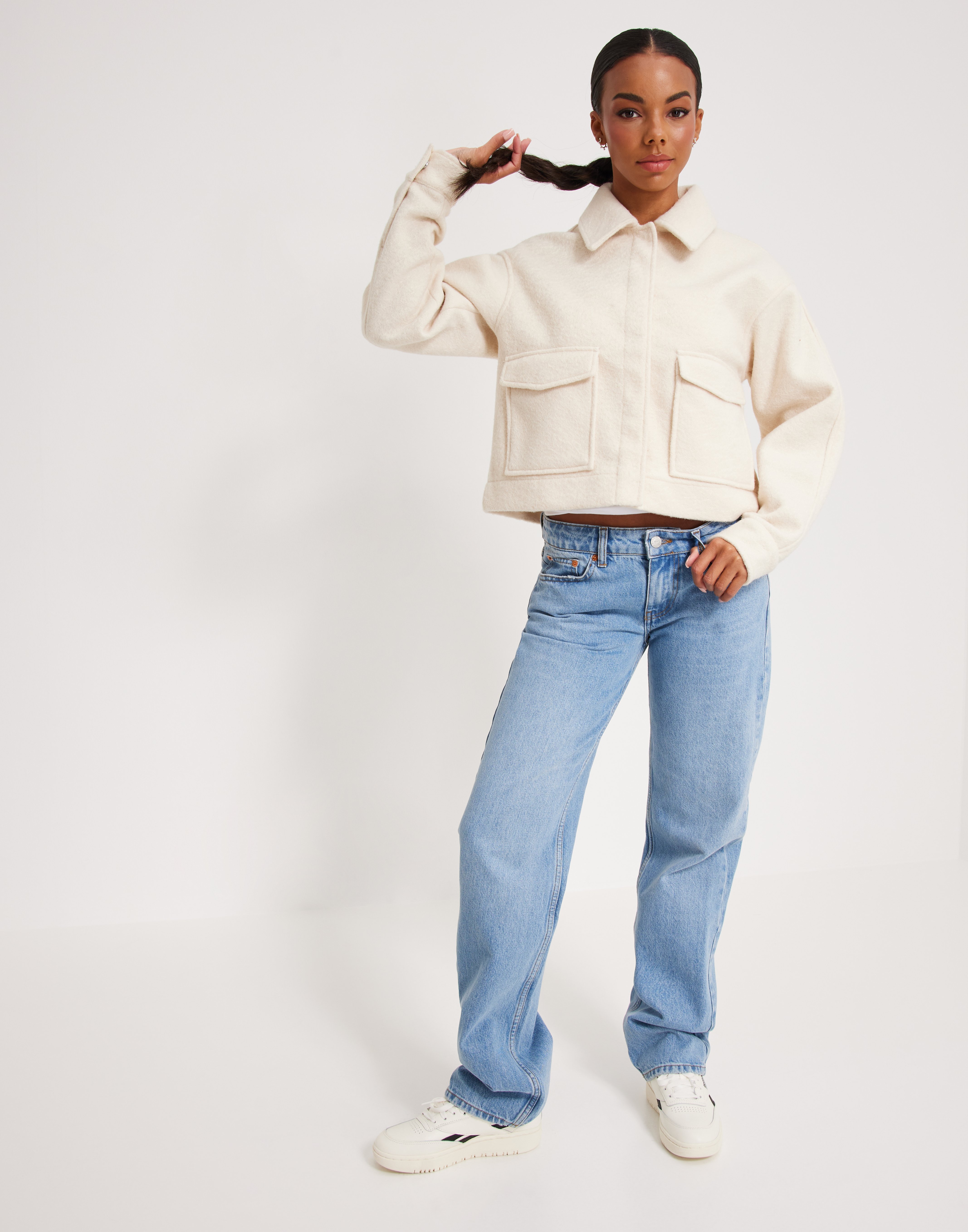 値下中♩新品 ENEU fluffy button short jacket Buy Vero Moda VMMEGAN SHORT JACKET BOOS - Birch Solid | Nelly.com