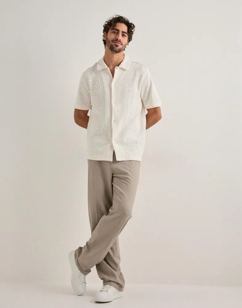 Hector Pointelle Ss Shirt Kortärmade skjortor