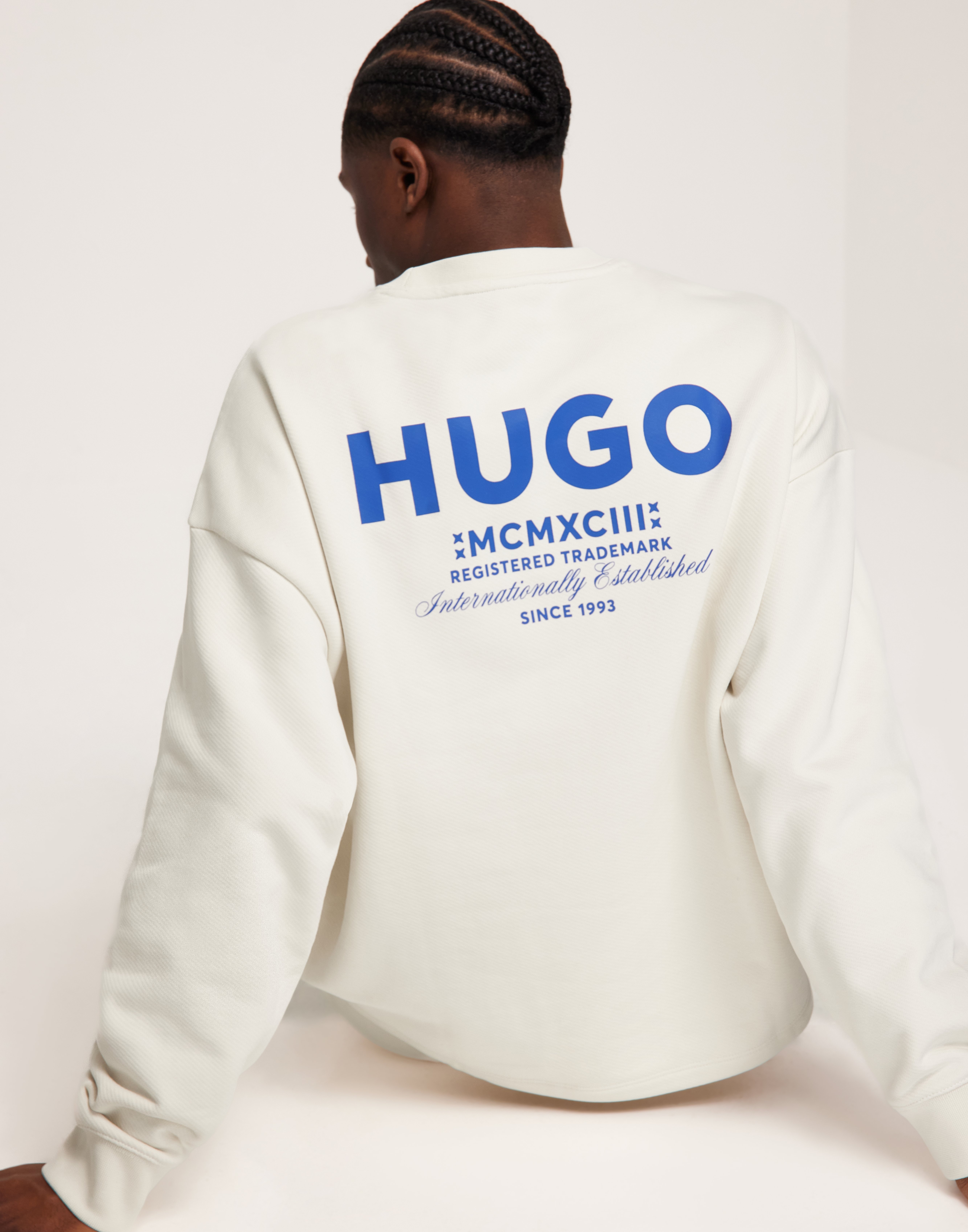 HUGO Naviu 10257685 01 Sweatshirts Hvid