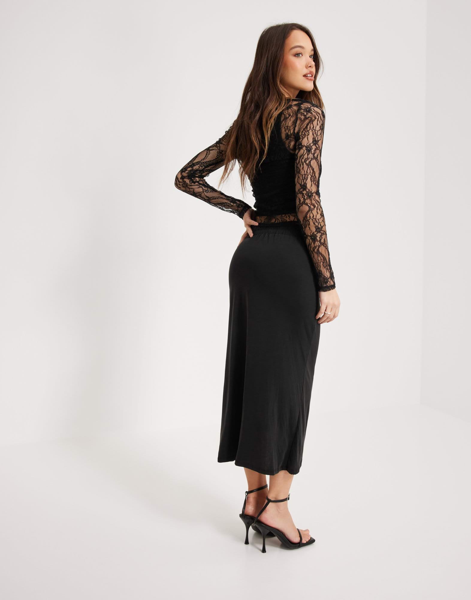 Objfilipa Slm Hw Long Skirt Black