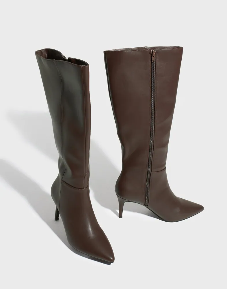 Buy Nelly Self Love Under Knee Boot Brown