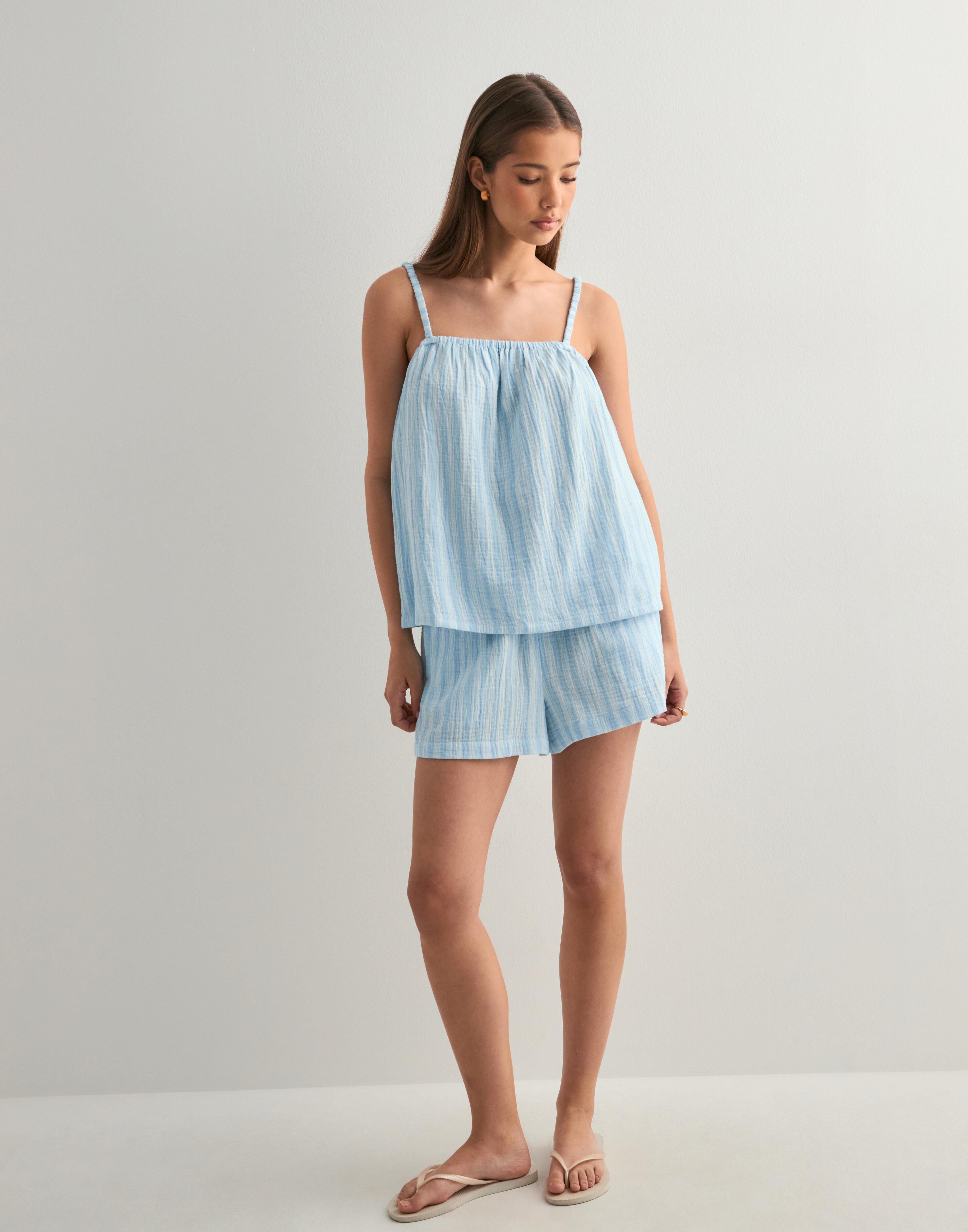 Buy Samsøe Samsøe Maren string shorts 14329 - Blue | Nelly.com
