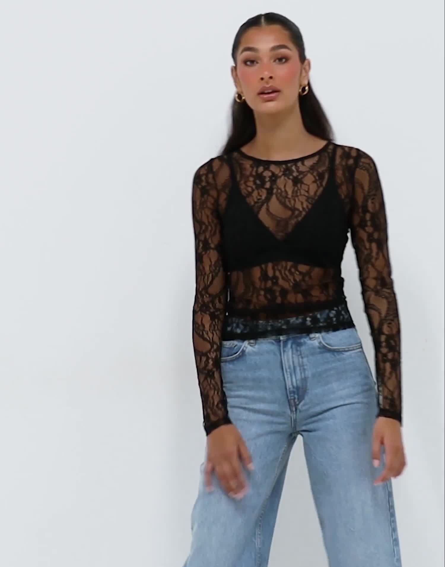 Buy Nelly Lace Top - Black | Nelly.com Buy Nelly Lace Top - Black | Nelly.com