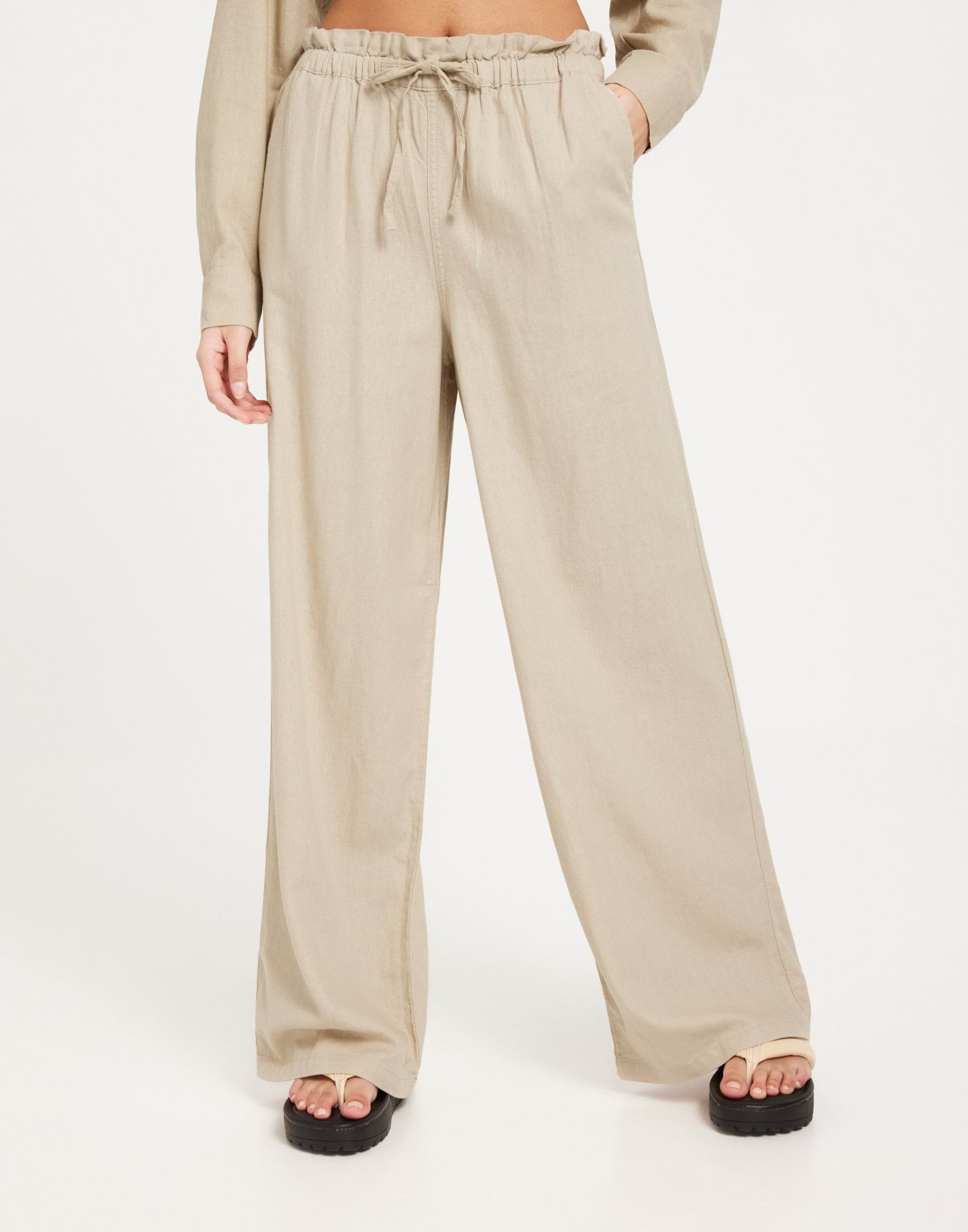 ONLCARO HW PB WIDE LINEN BL PANT CC