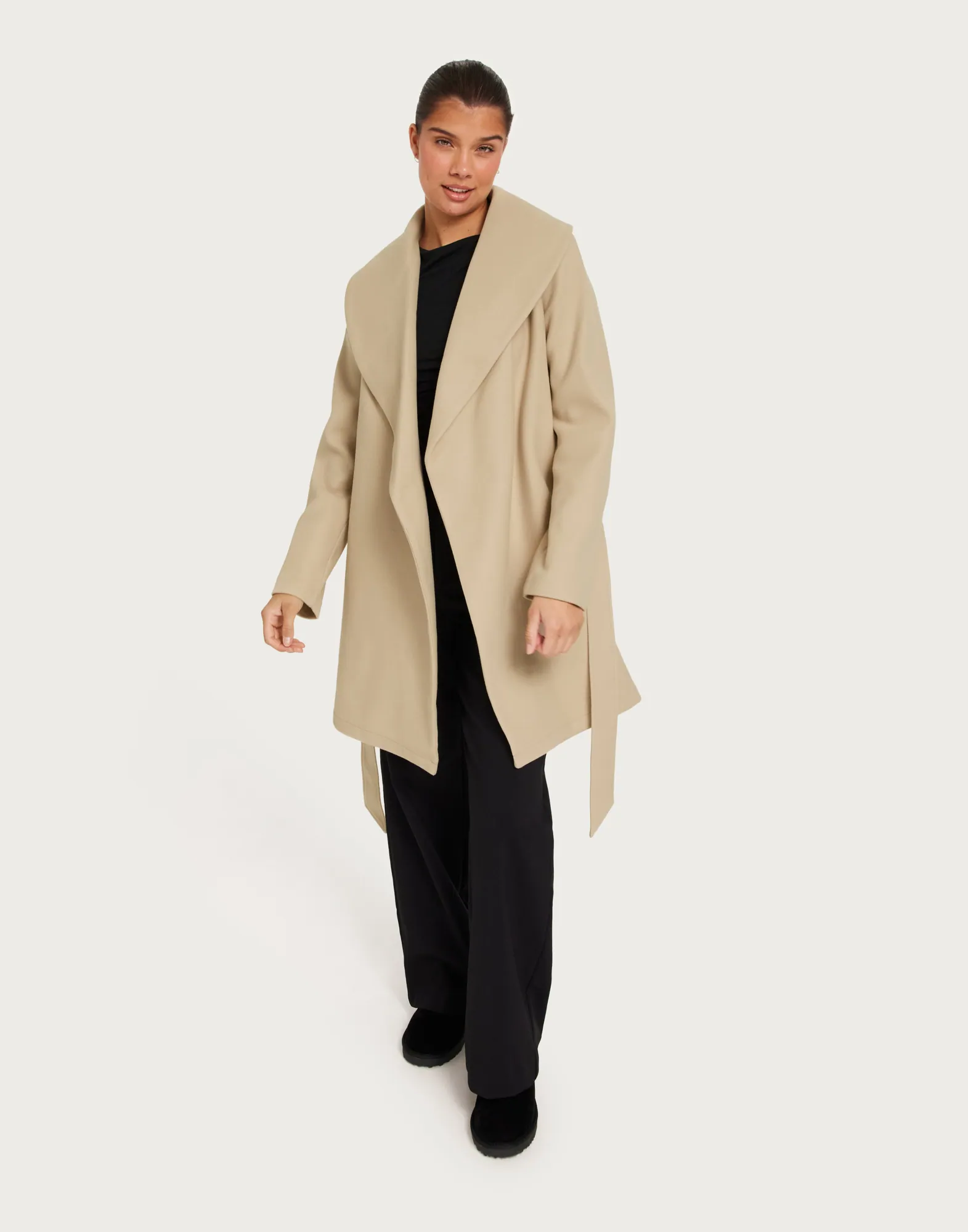 Vila Vilunes Abrigo Corto Mujer – Largo New Coat/PB – Clásico Y Elegante Para Días Fríos