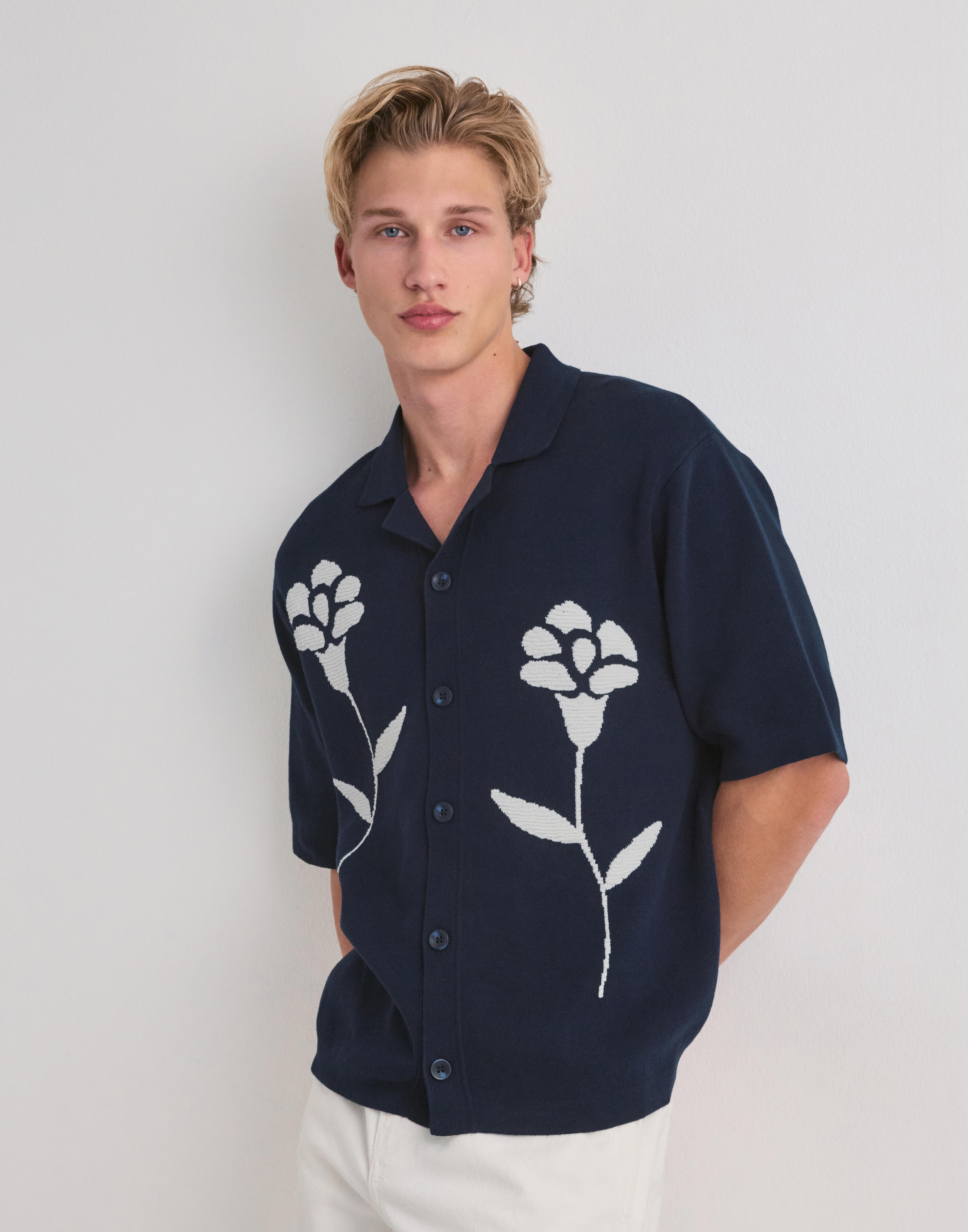 Buy Jack & Jones JORMONTAUK CROCHET SHIRT SS SA26 LN - Cashmere