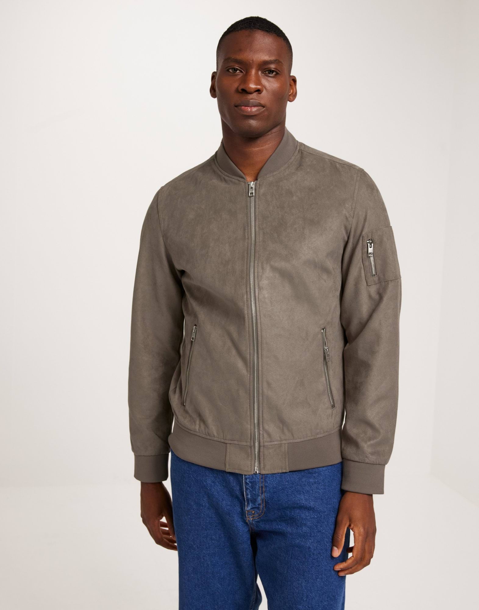 JJEROCKY FAUX SUEDE BOMBER NOOS