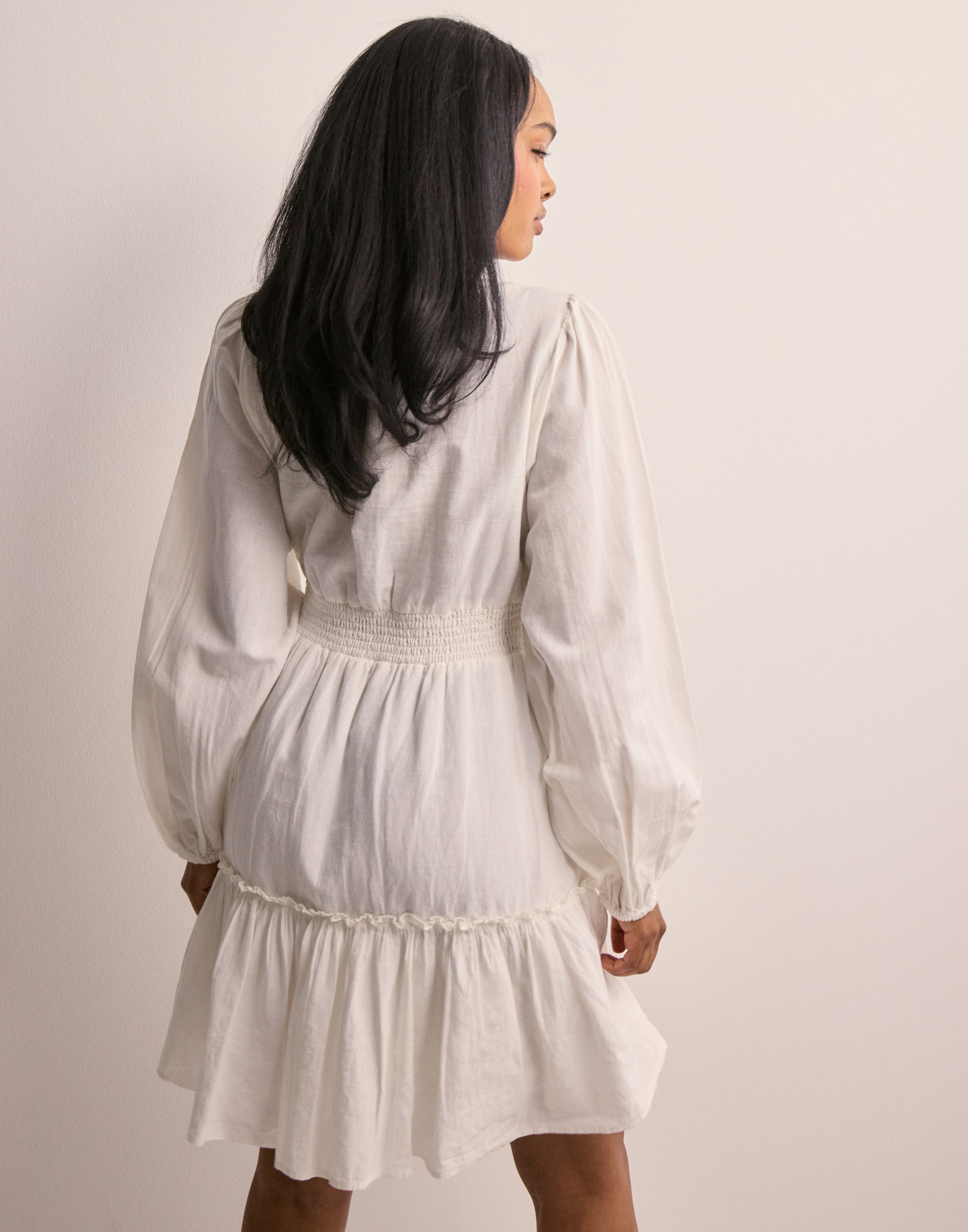 Buy Neo Noir Rihana Linen Dress - White | Nelly.com