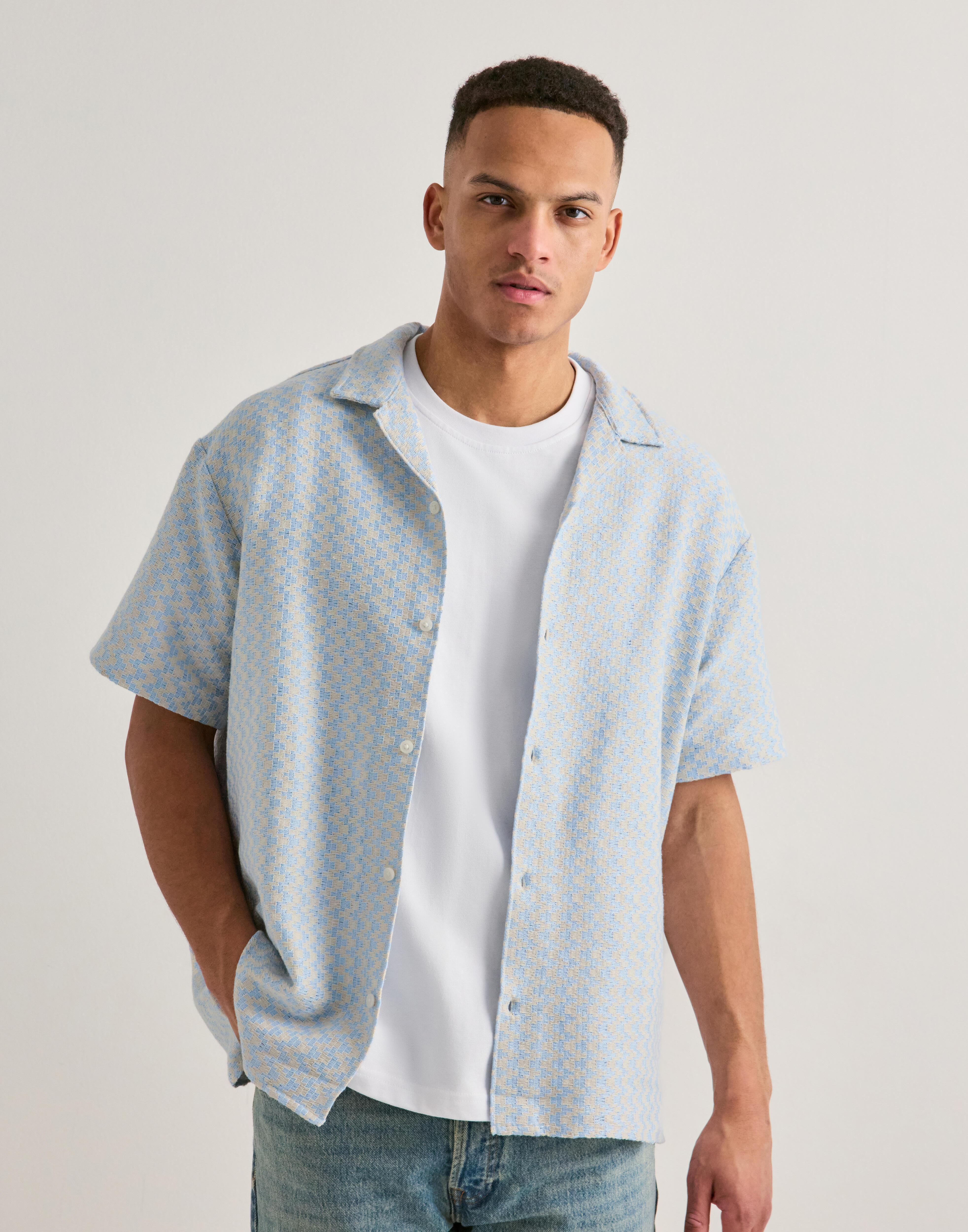 Buy Jack & Jones JORMONTAUK CROCHET SHIRT SS SA26 LN - Cashmere