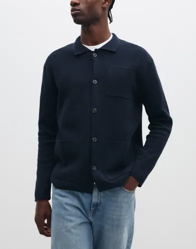 Slmmike Light Polo Cardigan Noos Cardigans & Koftor