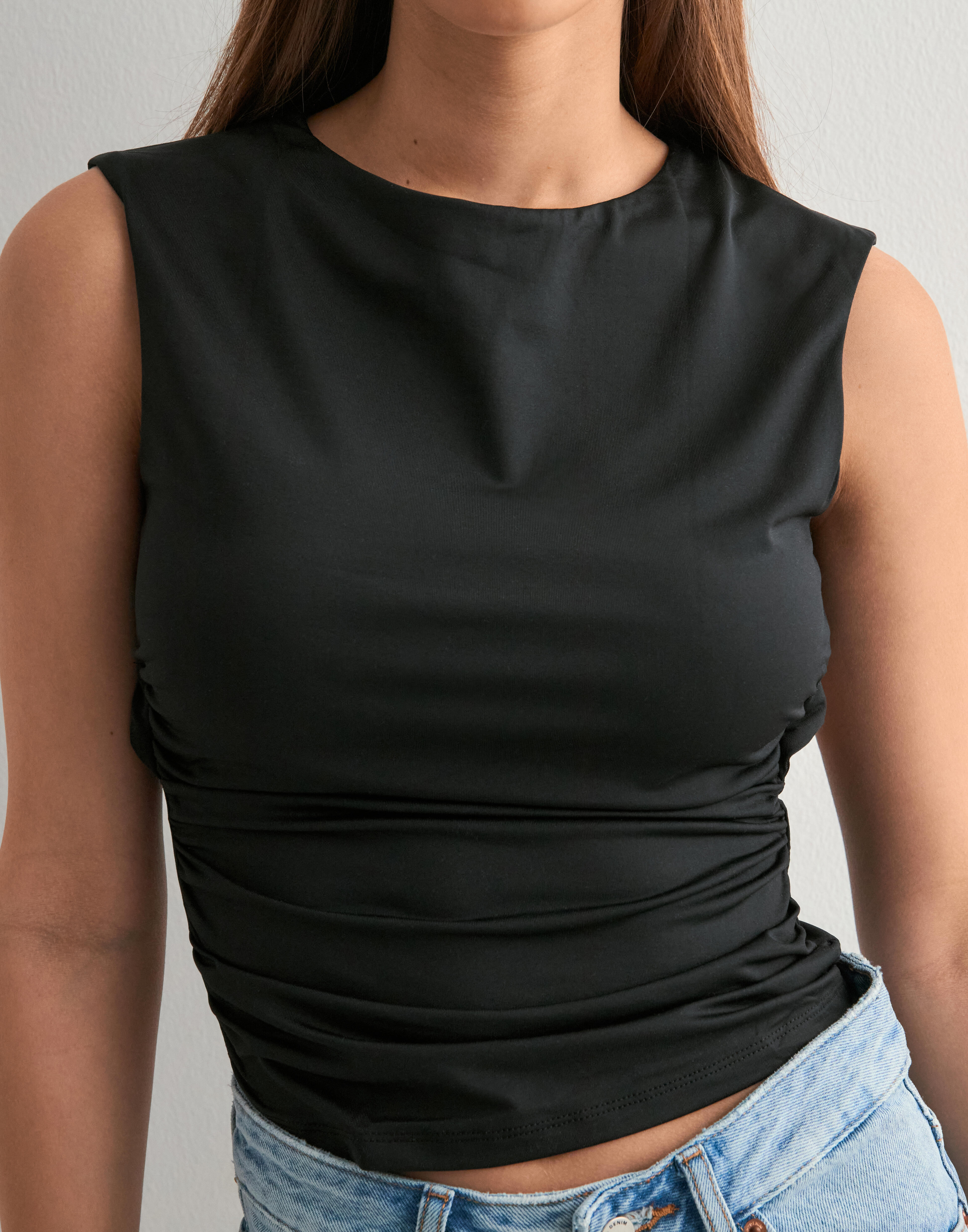 Buy Gina Tricot Short sleeve open back top - Black | Nelly.com