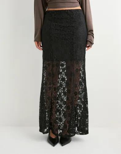 Vero Moda - Sort - Vmmeta Lace Hw Ankle Skirt Wvn Ga