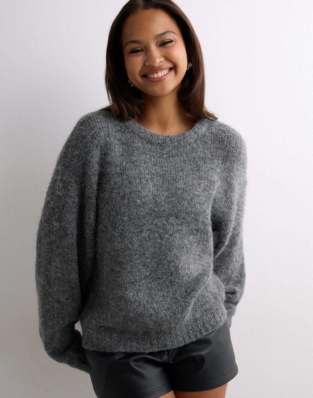 Fuzzy knit sweater