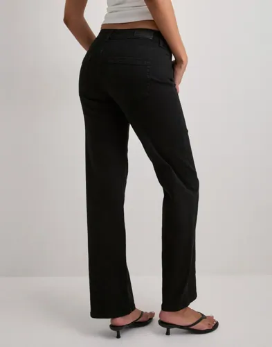 Only - Svart - Onlblush Mid Straight Dnm REA2343 N
