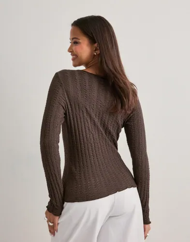 ONLY Onlella L/S Ruching Top Jrs långärmade t-shirt dam – bild 3