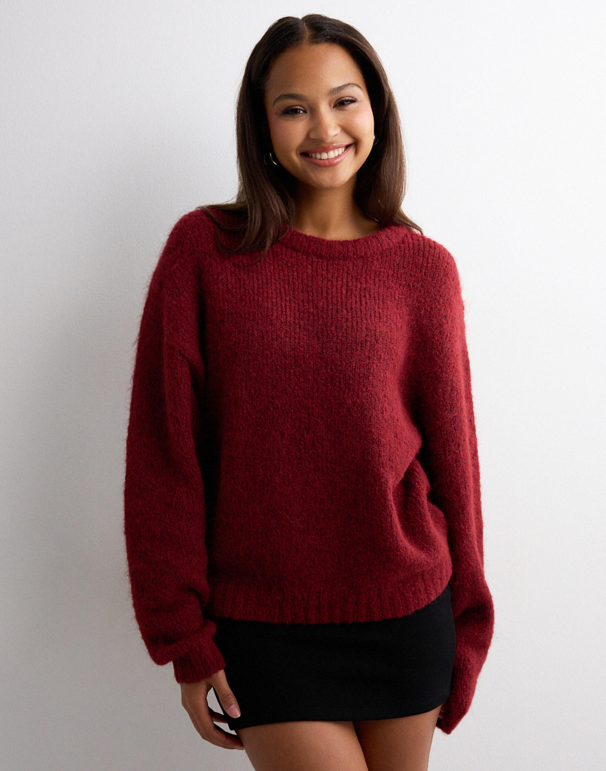 Fuzzy knit sweater