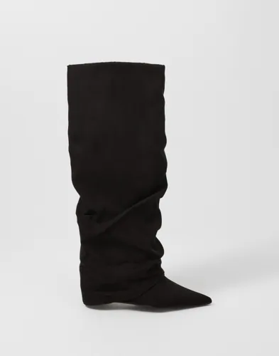 Nelly - Sort - Folded Shaft Boot