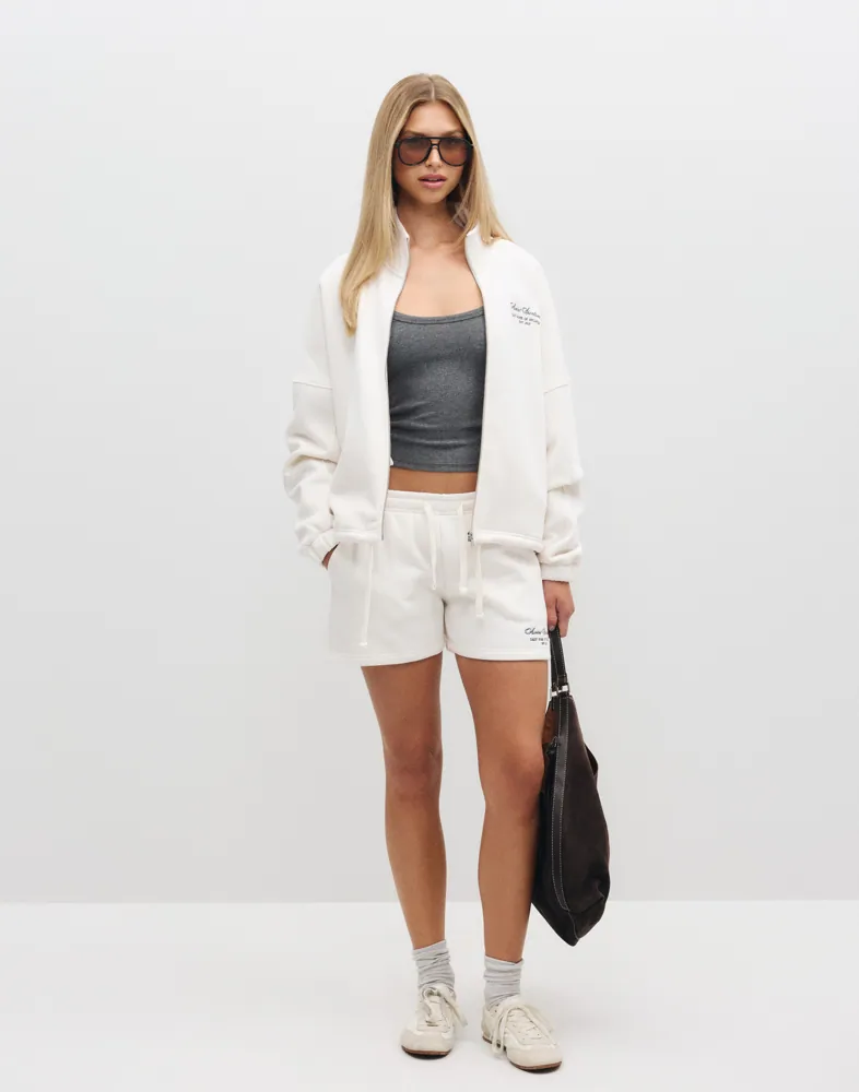 Aimn Script Zip Jacket tröjor dam – bild 2