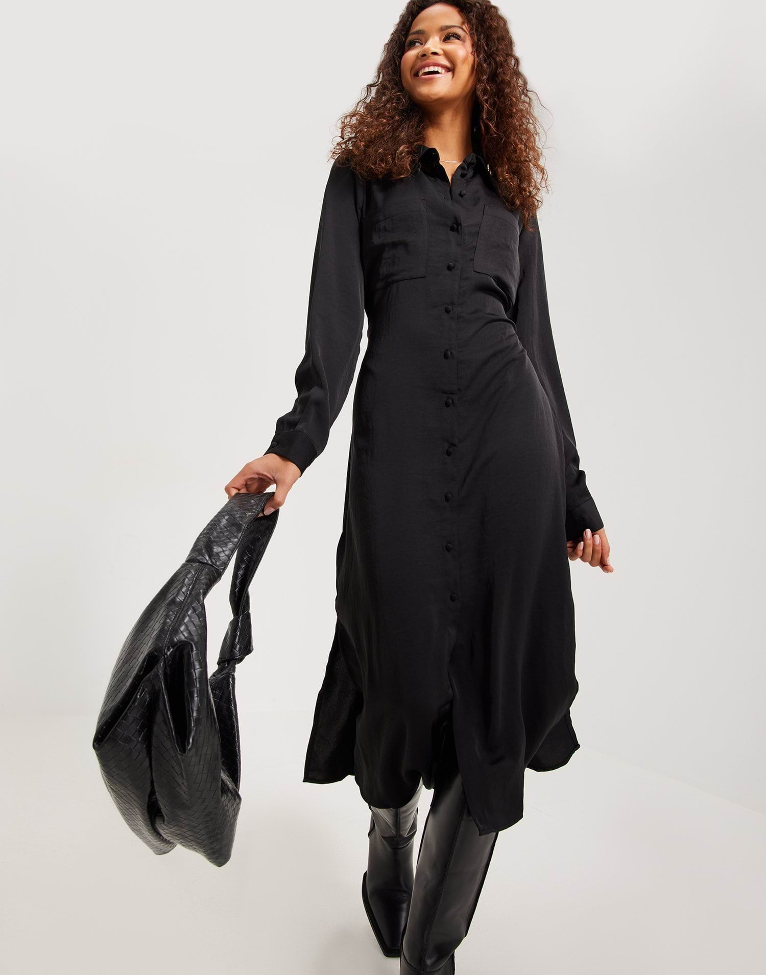 Pcjamal Ls Midi Rouching Dress Biking Red main image 1