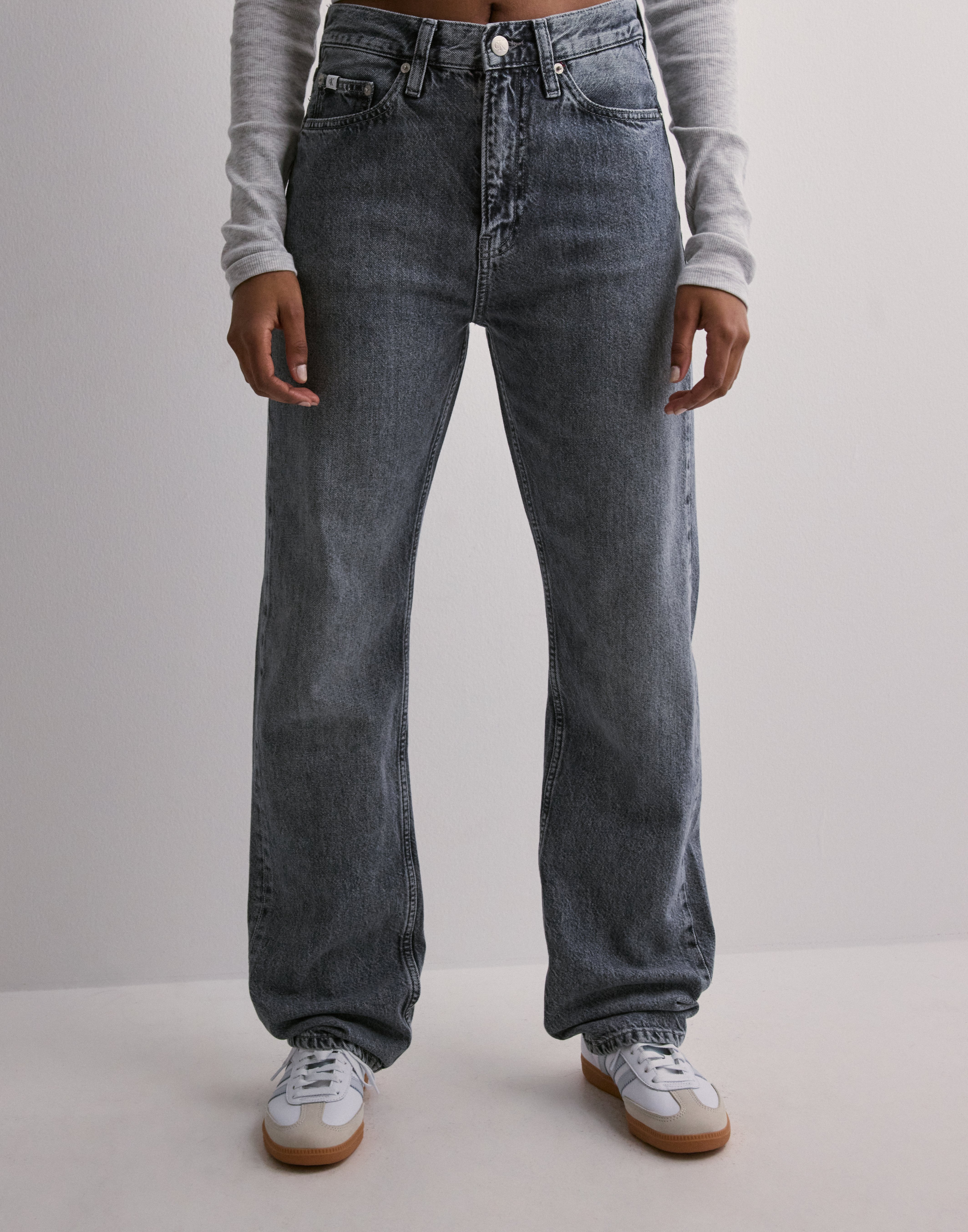 Calvin klein high rise straight jeans best sale