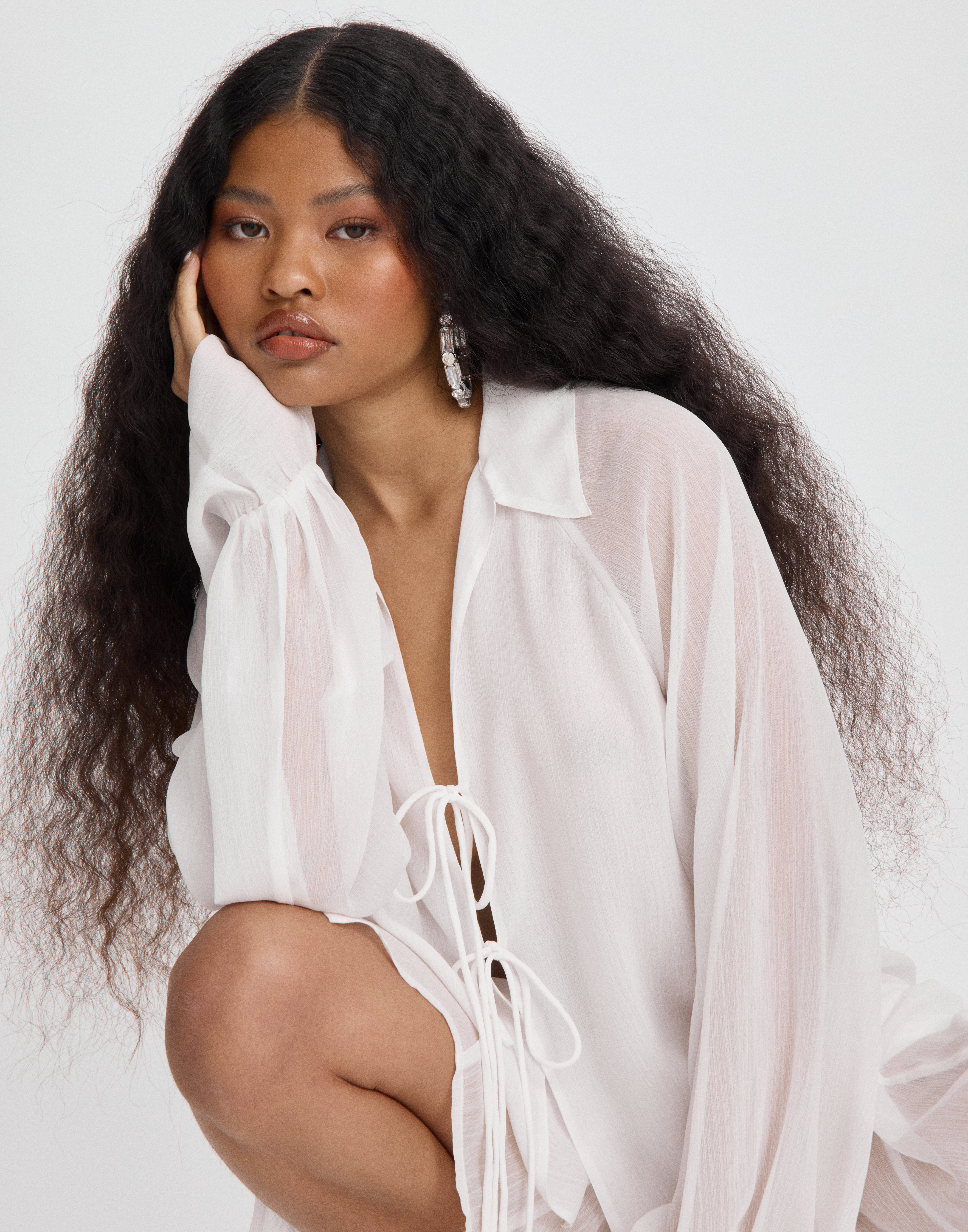 Buy Nelly Flowy Shirt Blouse - White | Nelly.com