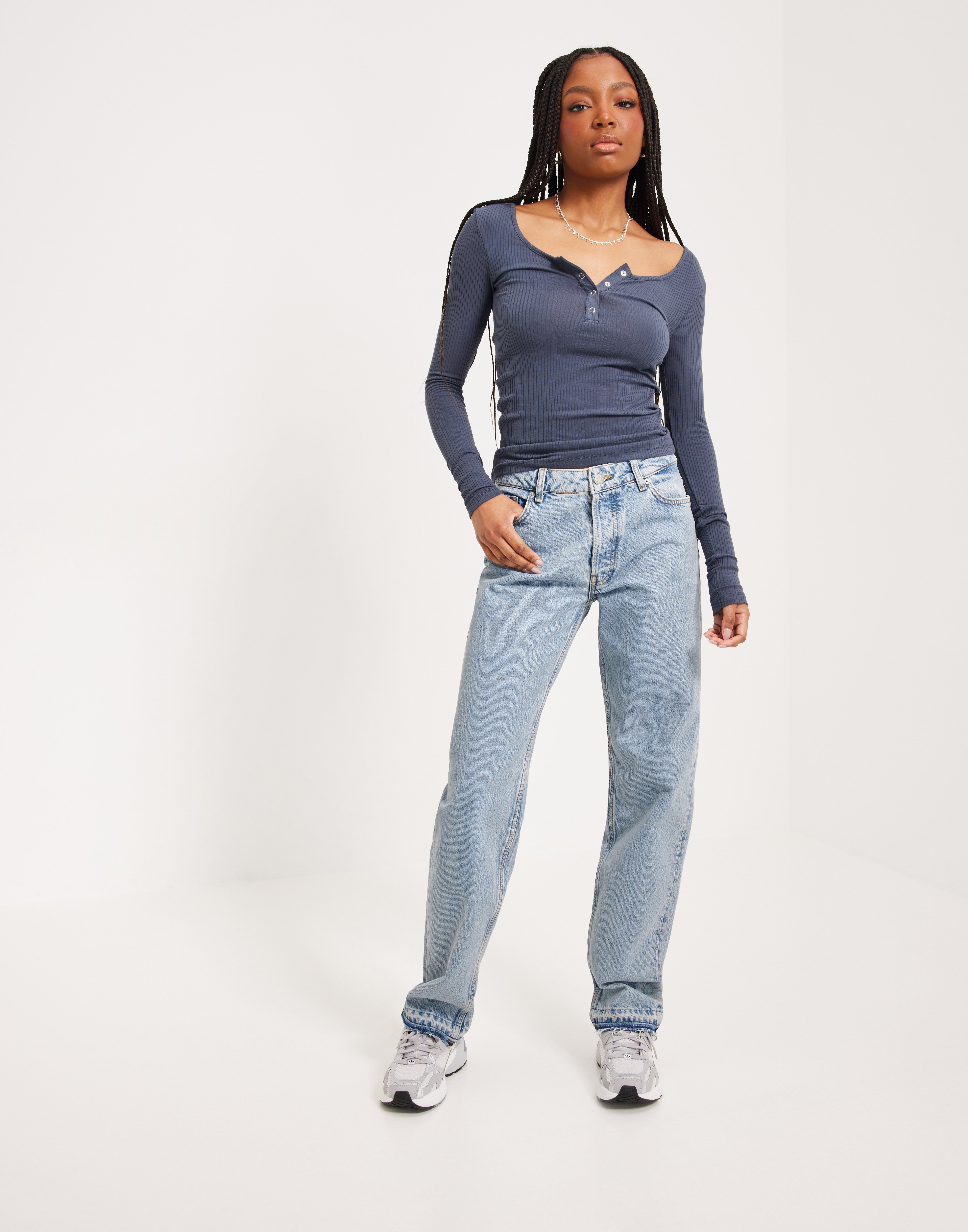   JeansのMA-1 Buy JJXX JXSEOUL STRAIGHT MW JEANS CR3011 SN - Light Blue Denim