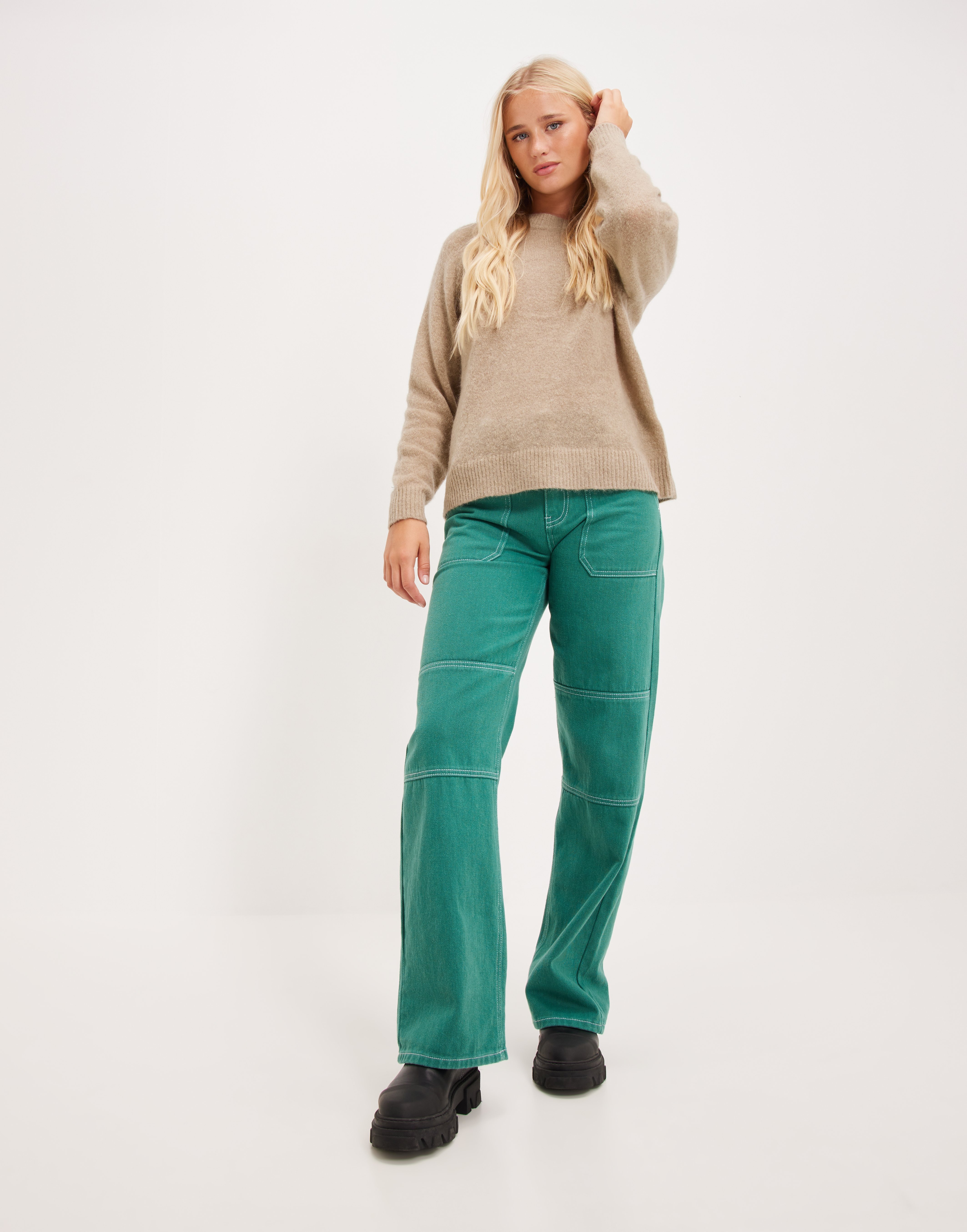 Buy MSCH Copenhagen MSCHMaimee Mohair O Pullover - Beige | Nelly.com
