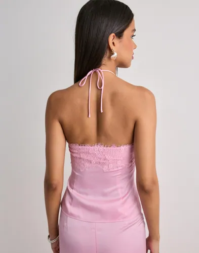Nelly Satin Halter Top toppar dam – bild 3