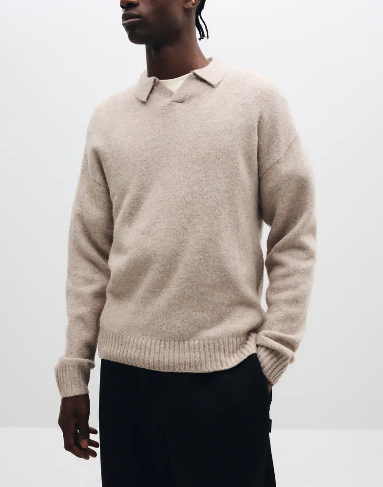 Jjesoho Ollie Knit Split Neck Sn Långärmad piké