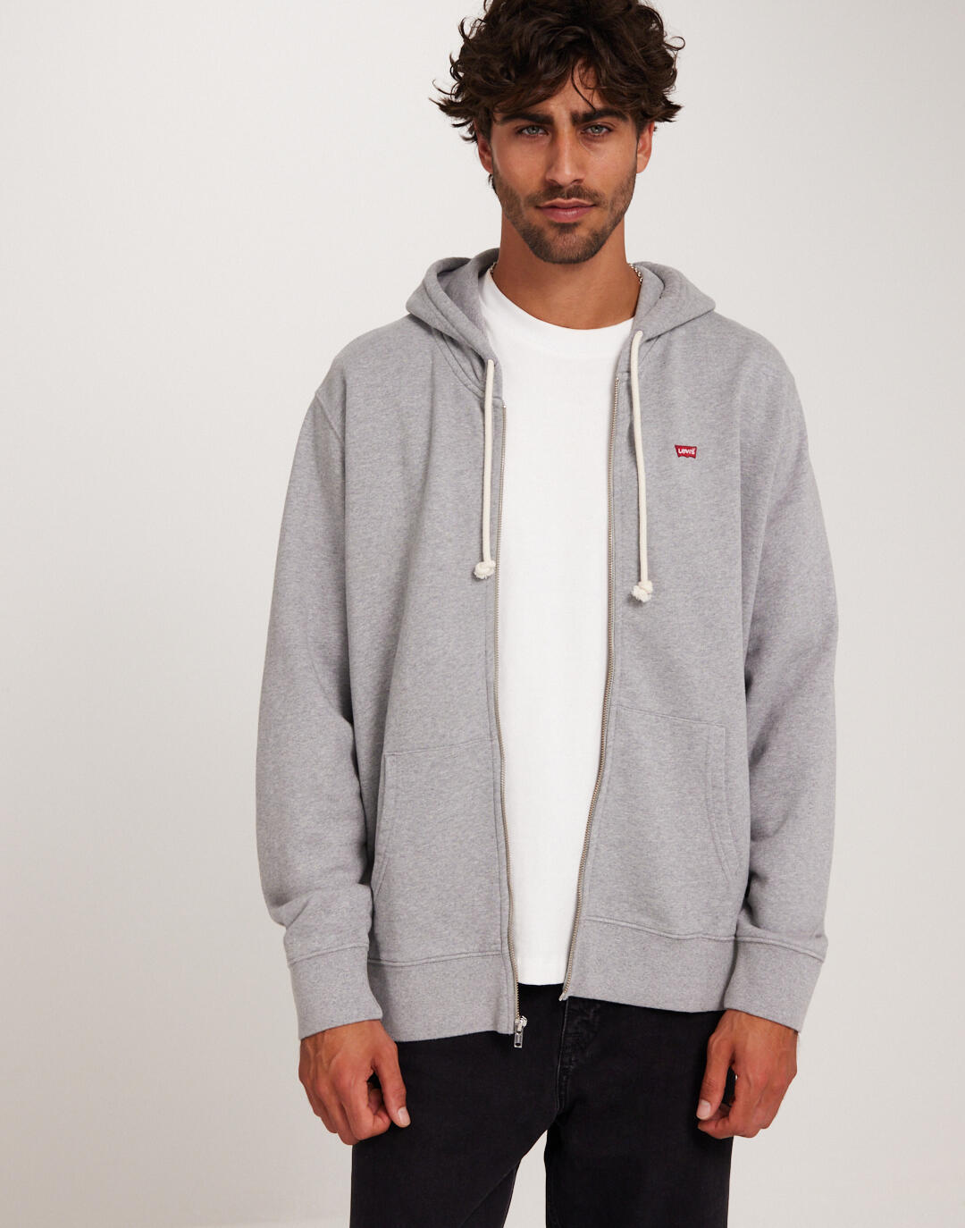 Levi's The Original Hm Zip Up Mid Ton Hoodies Grå