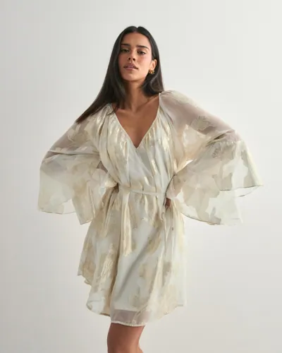 Vero Moda - Hvid - Vmchili Ls Short Frill Dress Wvn Ex