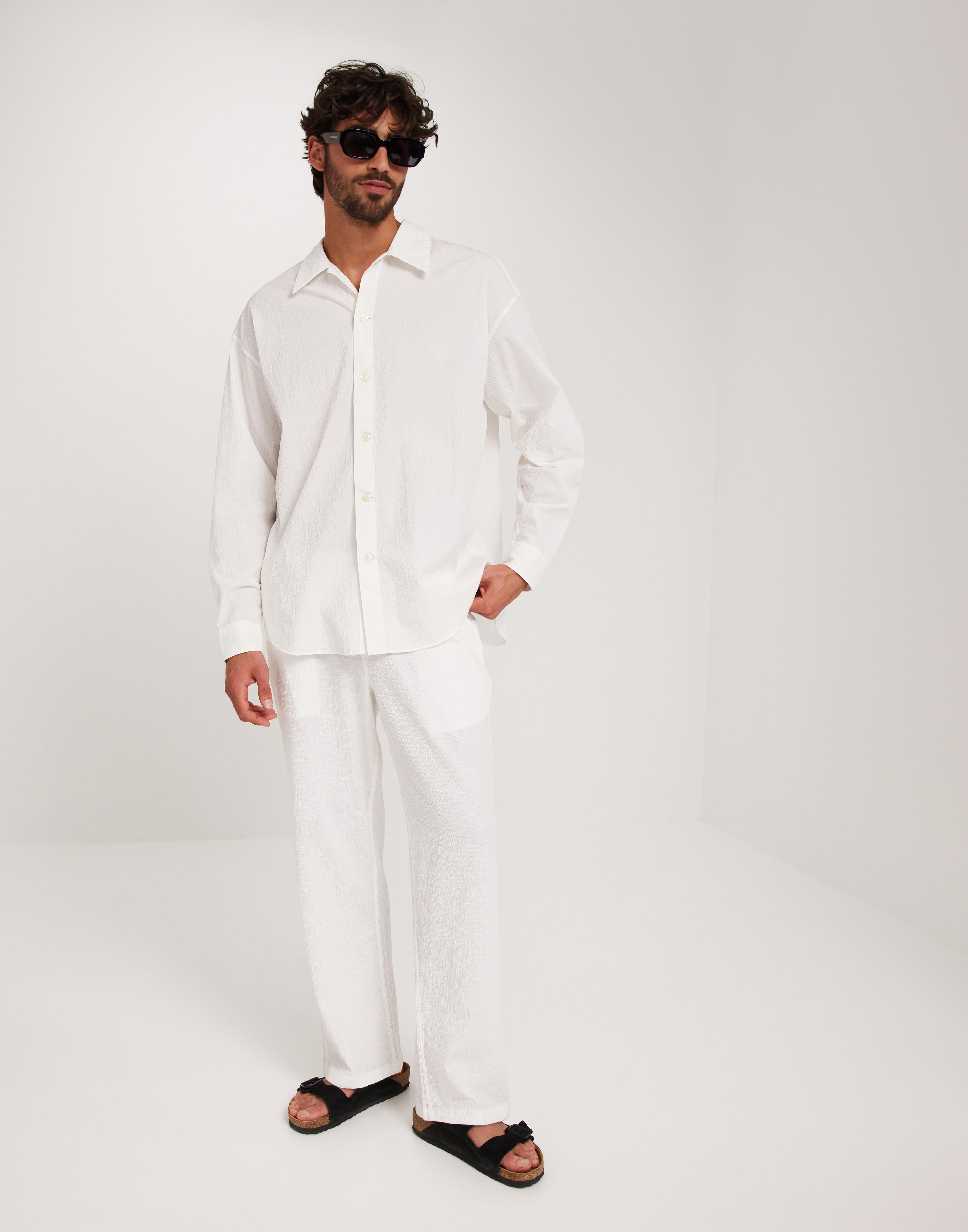 Buy Jack & Jones JPSTBILL JJWIDE CRINKLE JOGGER PANT - Cloud